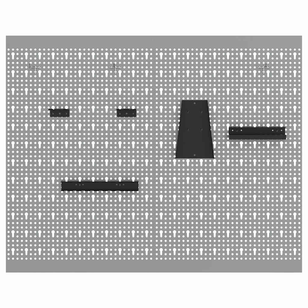 Werkzeugwandpaneel 2 pcs Grau 100 x 1 x 60 cm