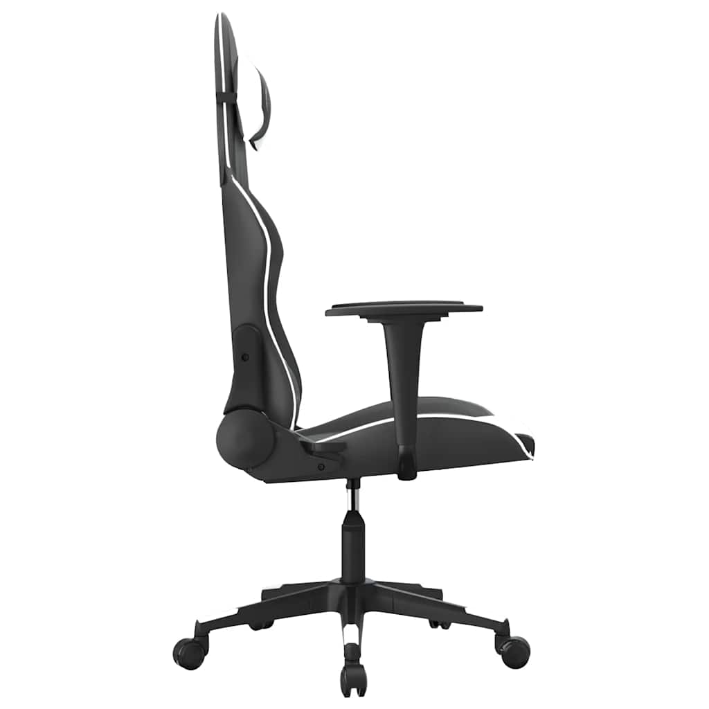 Gaming-Stuhl mit Massagefunktion Schwarz und Blau Kunstleder