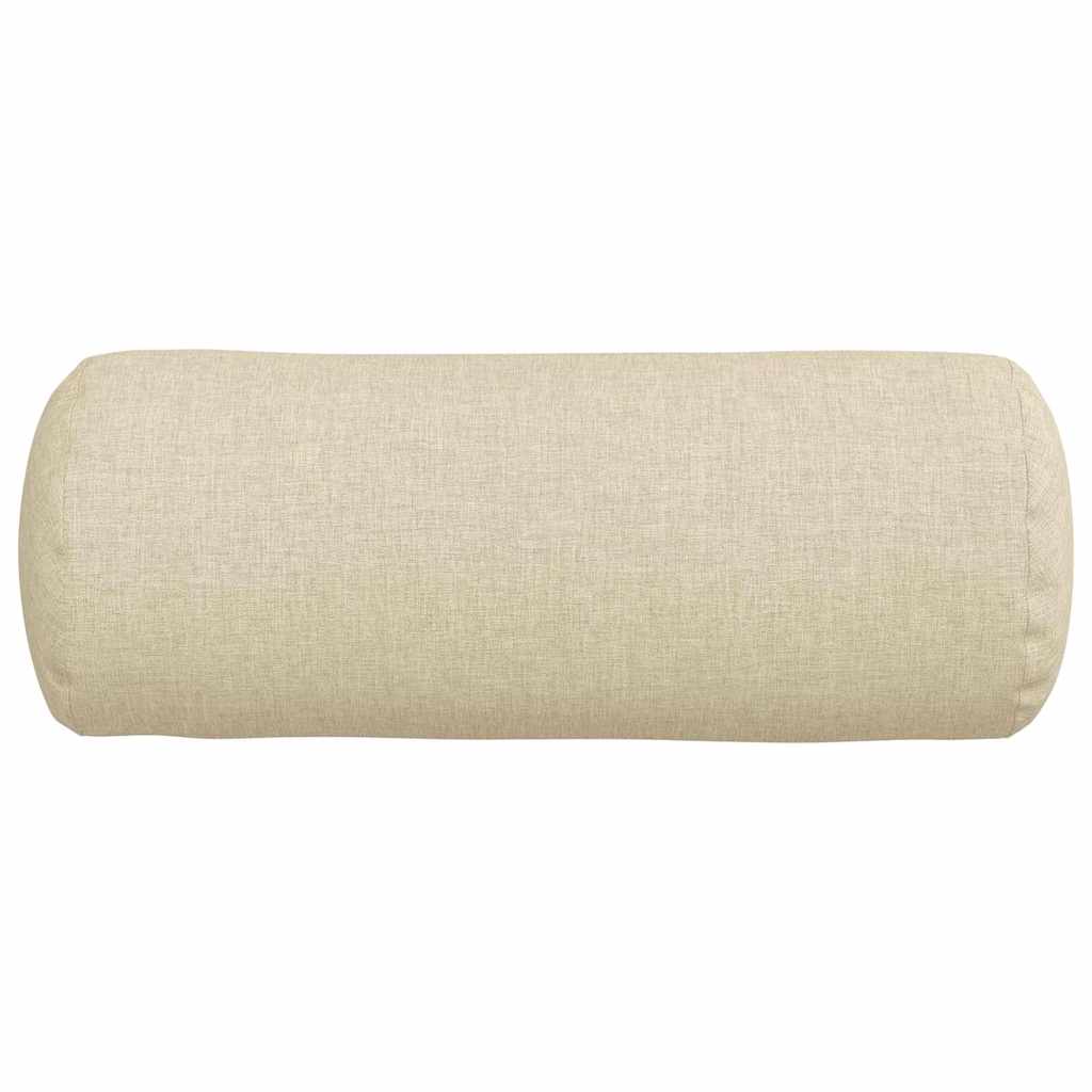 Bolsterkissen 2 Stück Hellgrau Ø 15 x 40 cm Stoff
