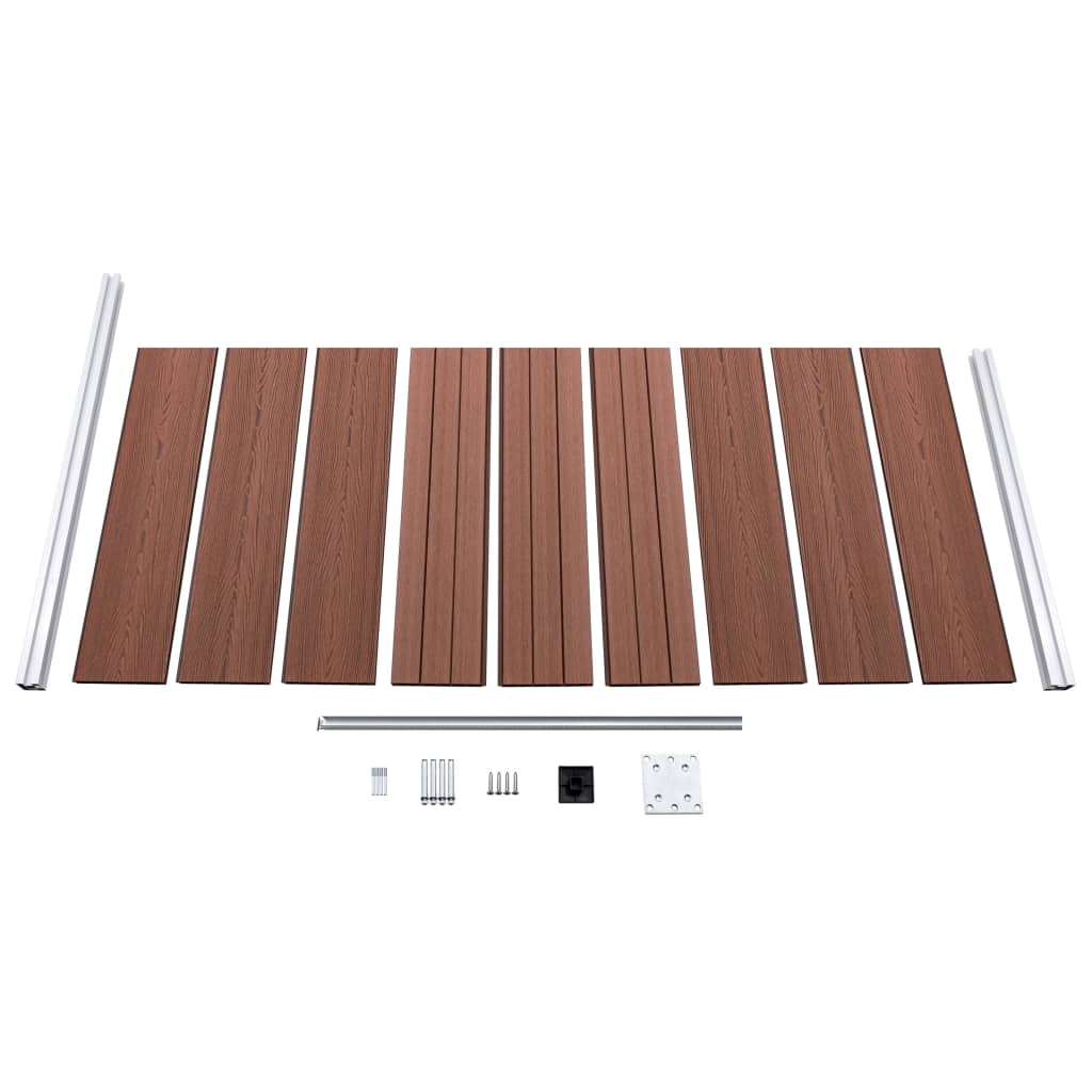 Zaunelement WPC 95x186 cm Braun