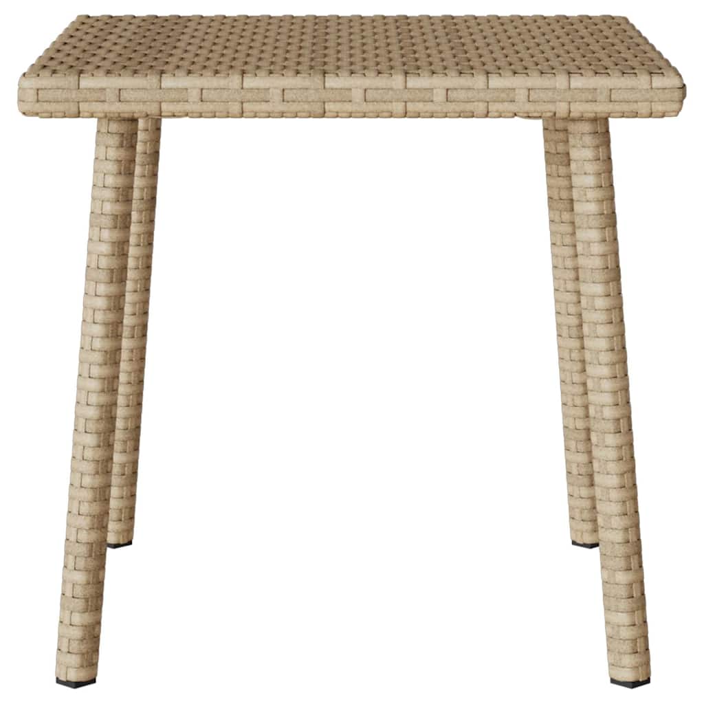 Garten-Couchtisch Rechteckig Schwarz 40x40x37 cm Poly Rattan