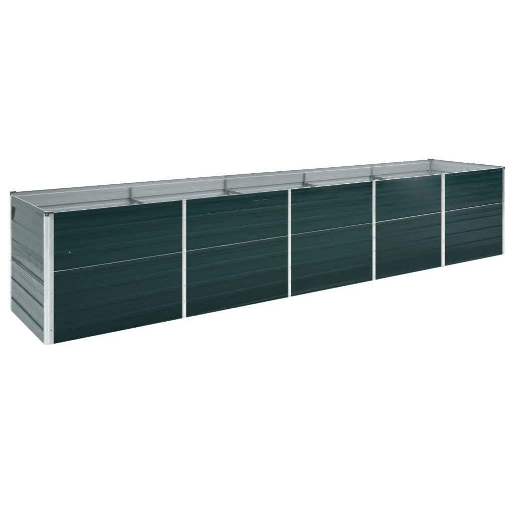 Garten-Hochbeet Verzinkter Stahl 240x80x77 cm Grün