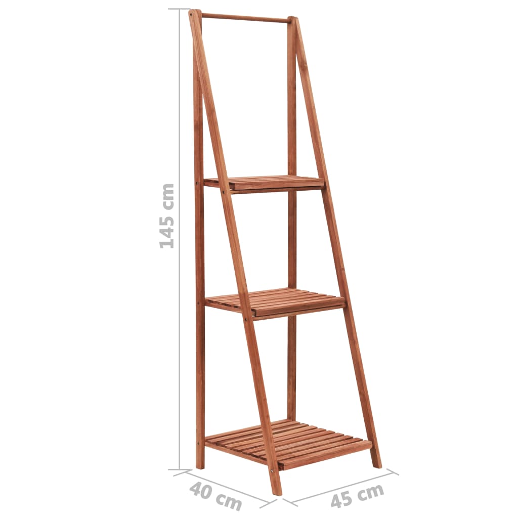 3-Tier Pflanzenständer Zedernholz 48x45x40 cm