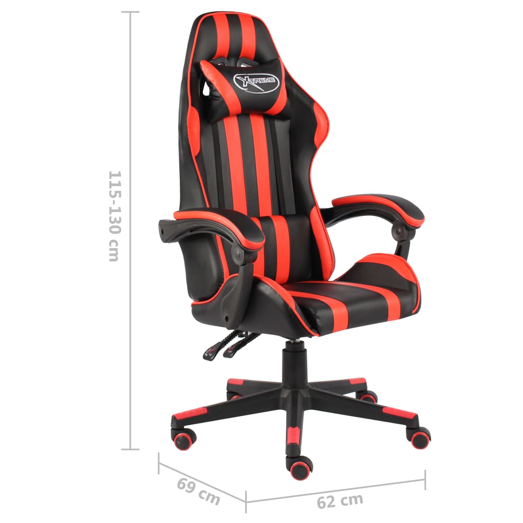 Gaming-Stuhl Schwarz und Blau Kunstleder
