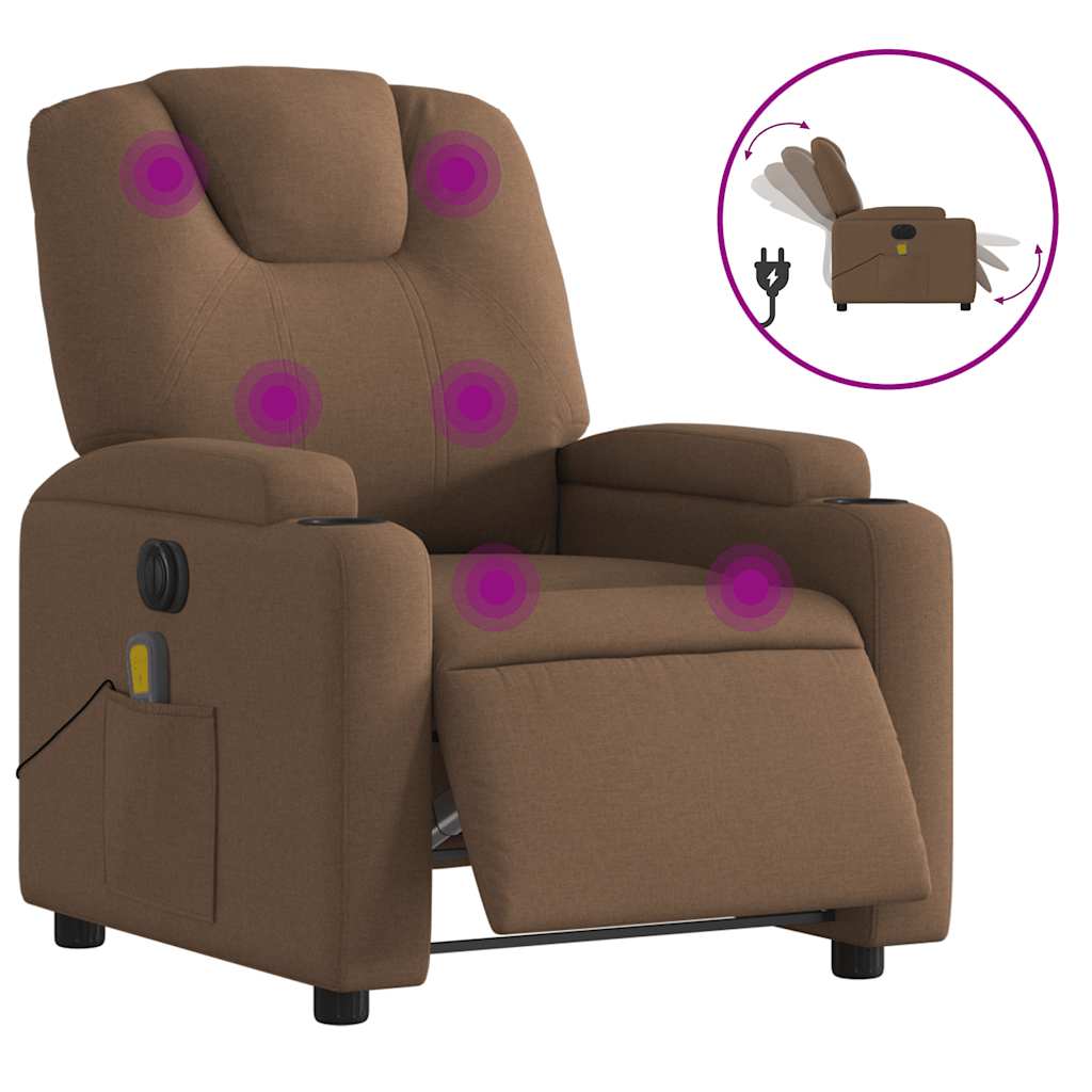 Relaxsessel Elektrisch Hellgrau Stoff