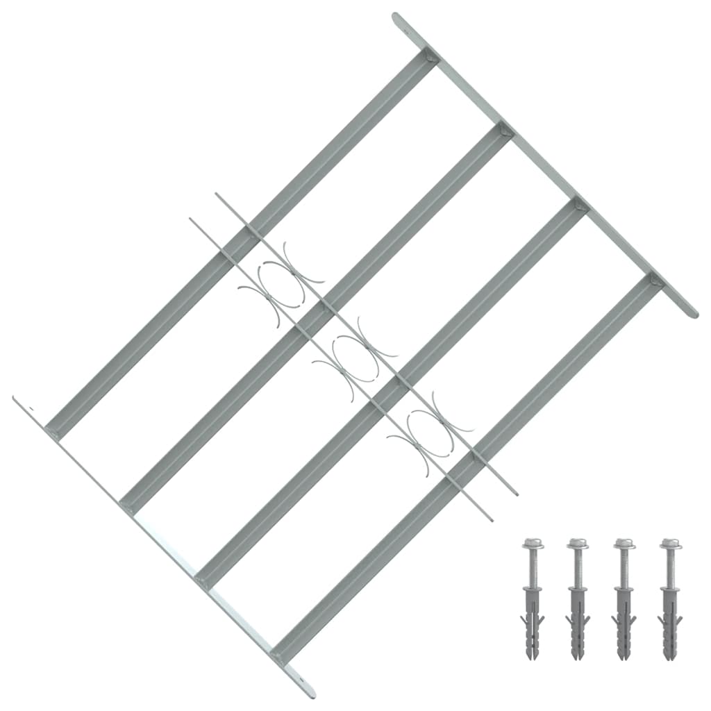 Fenstergitter Verstellbar mit 3 Querstäben 500-650 mm