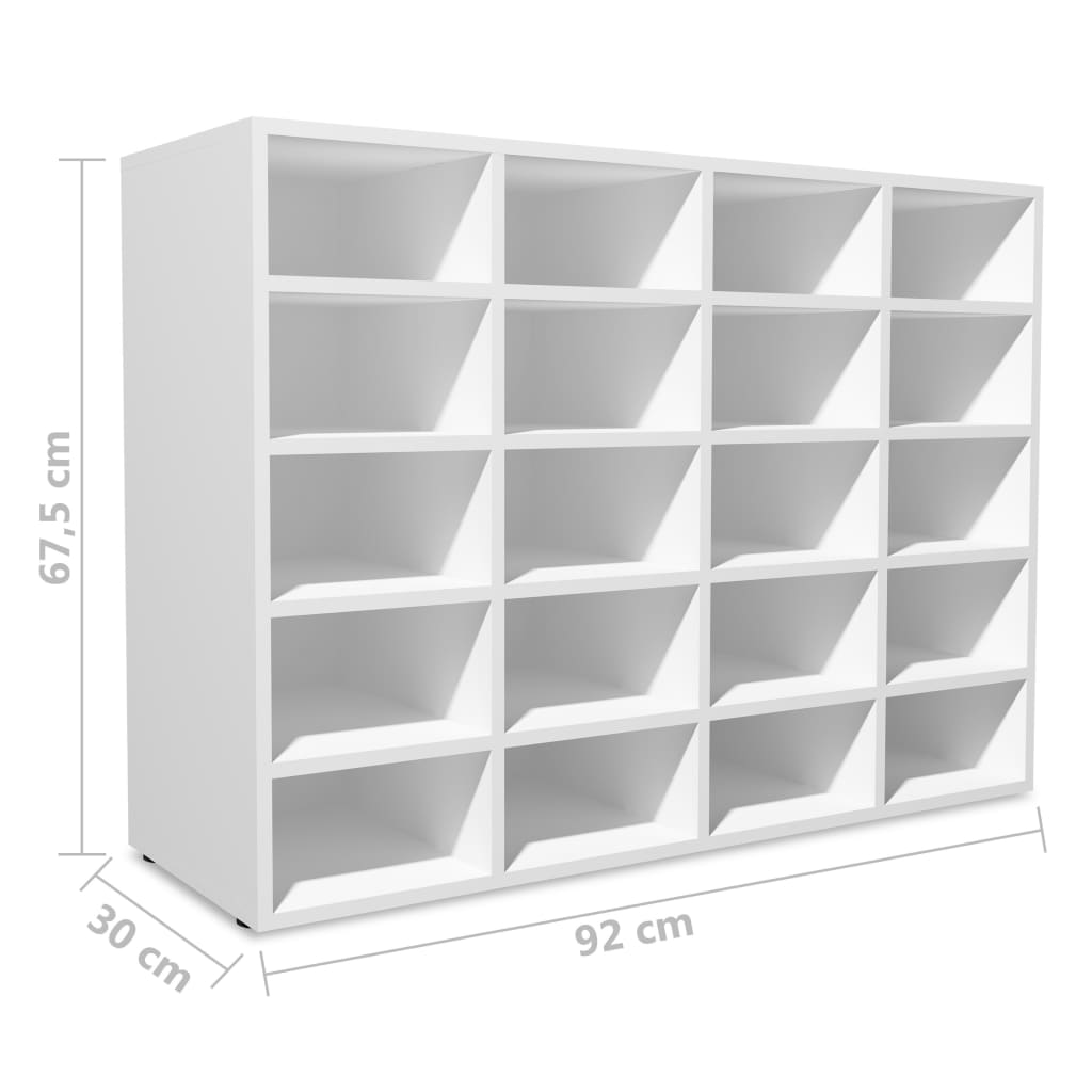 Schuhregal Holzwerkstoff 92x30x67,5 cm Eichen-Optik