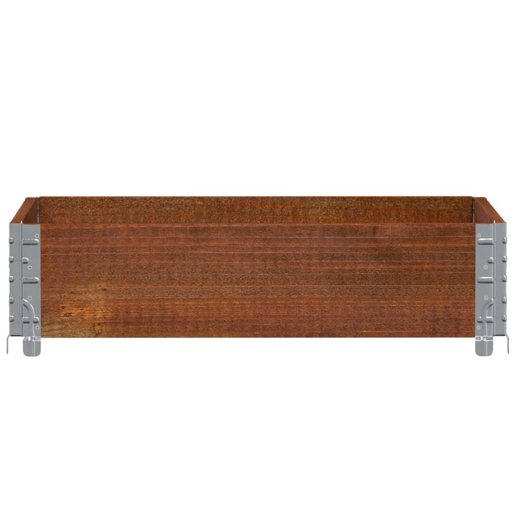 Paletten-Aufsatzrahmen Schwarz 80x60 cm Massivholz Kiefer