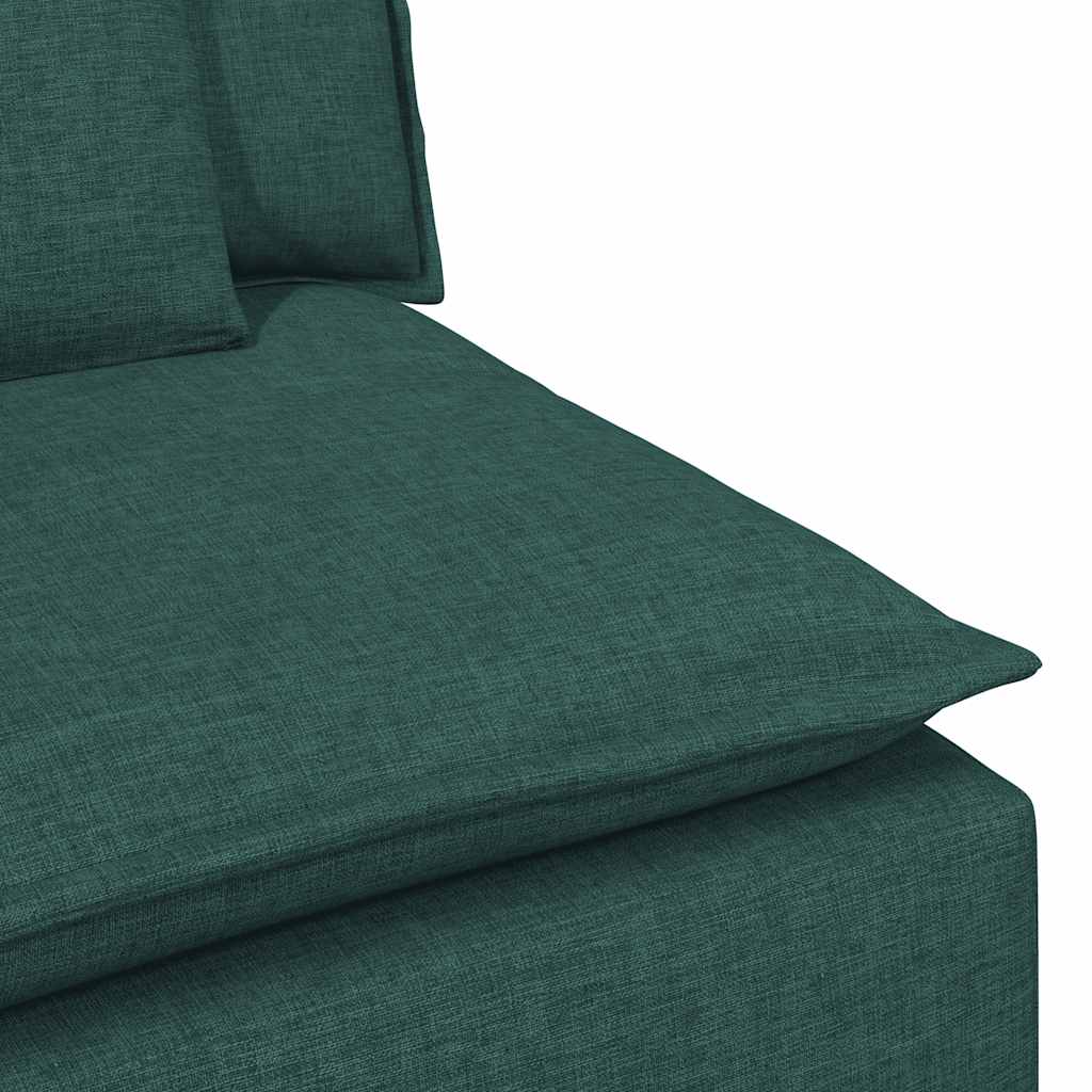 Modulares Sofa Endmodul mit Armlehne Kissen Hellgrau 100 cm