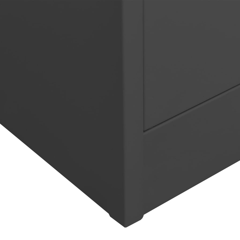 Büroschrank Weiß 90x40x180 cm Stahl