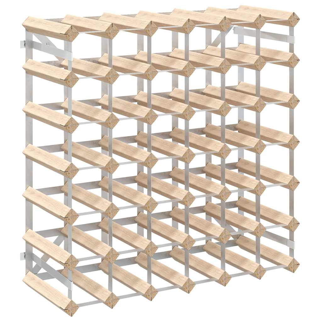 Weinregal für 42 Flaschen Braun Massivholz Kiefer