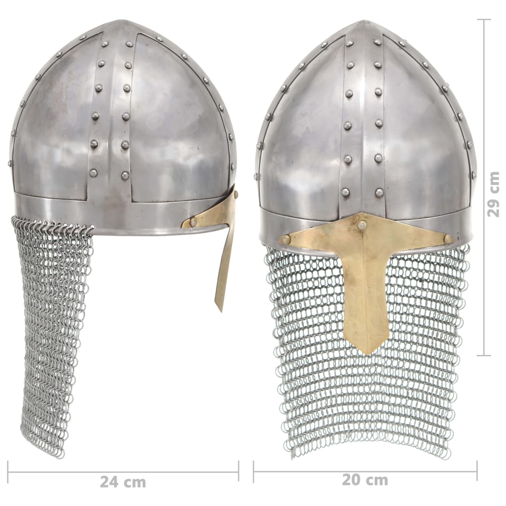 Preußische Pickelhaube Antik Replik für LARP Schwarz Stahl