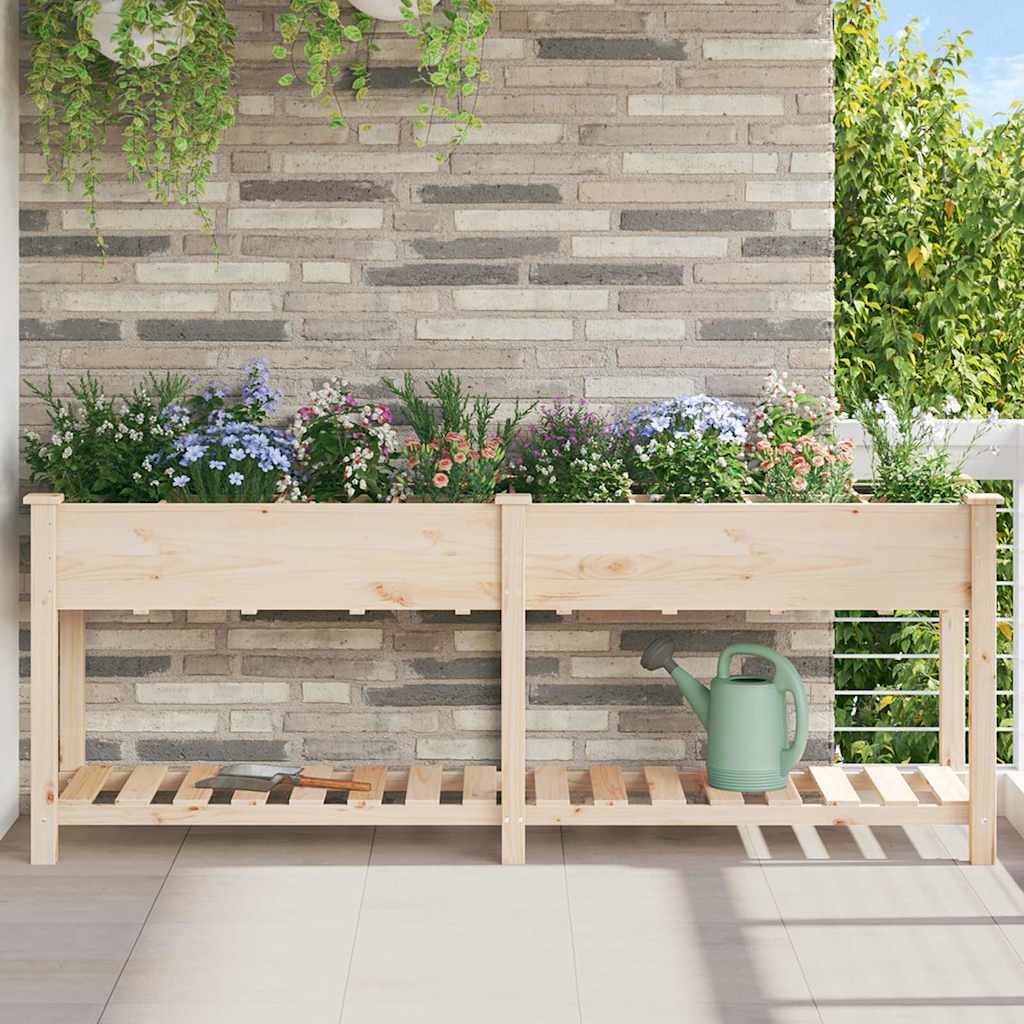 Garten-Pflanzgefäß mit Regal Beige 71 x 37 x 76,5 cm