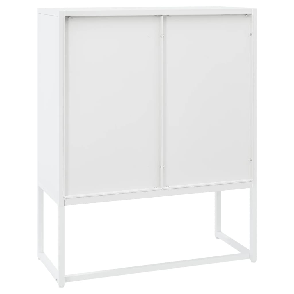 Highboard Schwarz 80x35x135 cm Stahl