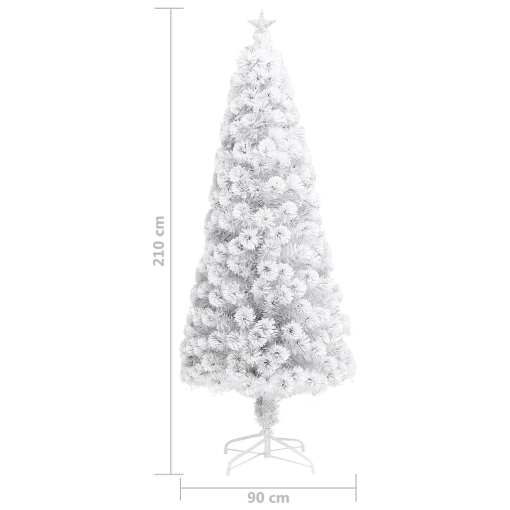 Vorbeleuchteter Weihnachtsbaum mit Ständer und LED 150 cm Glasfaser