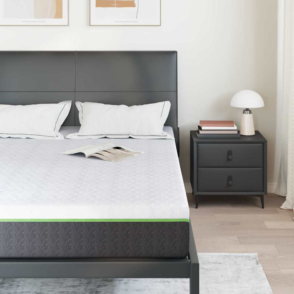 Matratze Weiß und Grau 80 x 200 cm Jacquard-Stoff