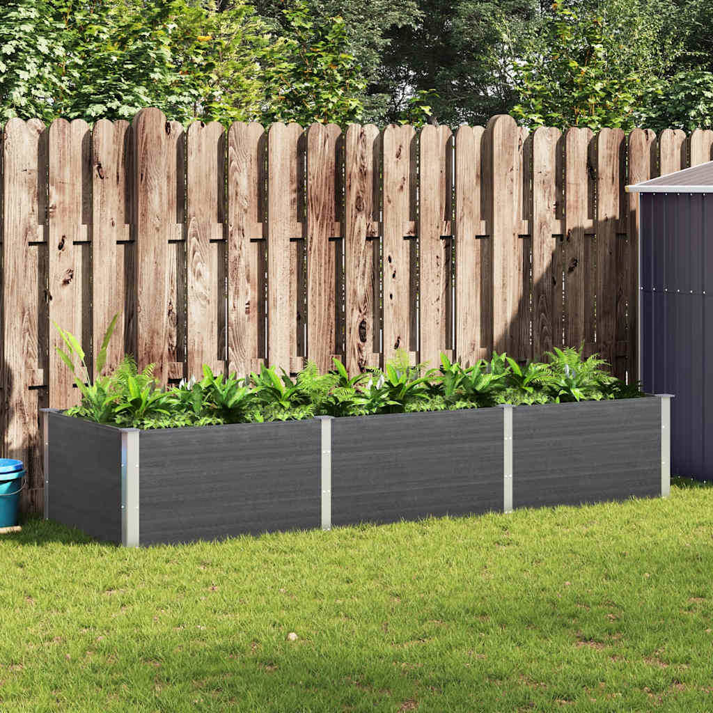 Garten-Hochbeet 200x50x54 cm WPC Grau