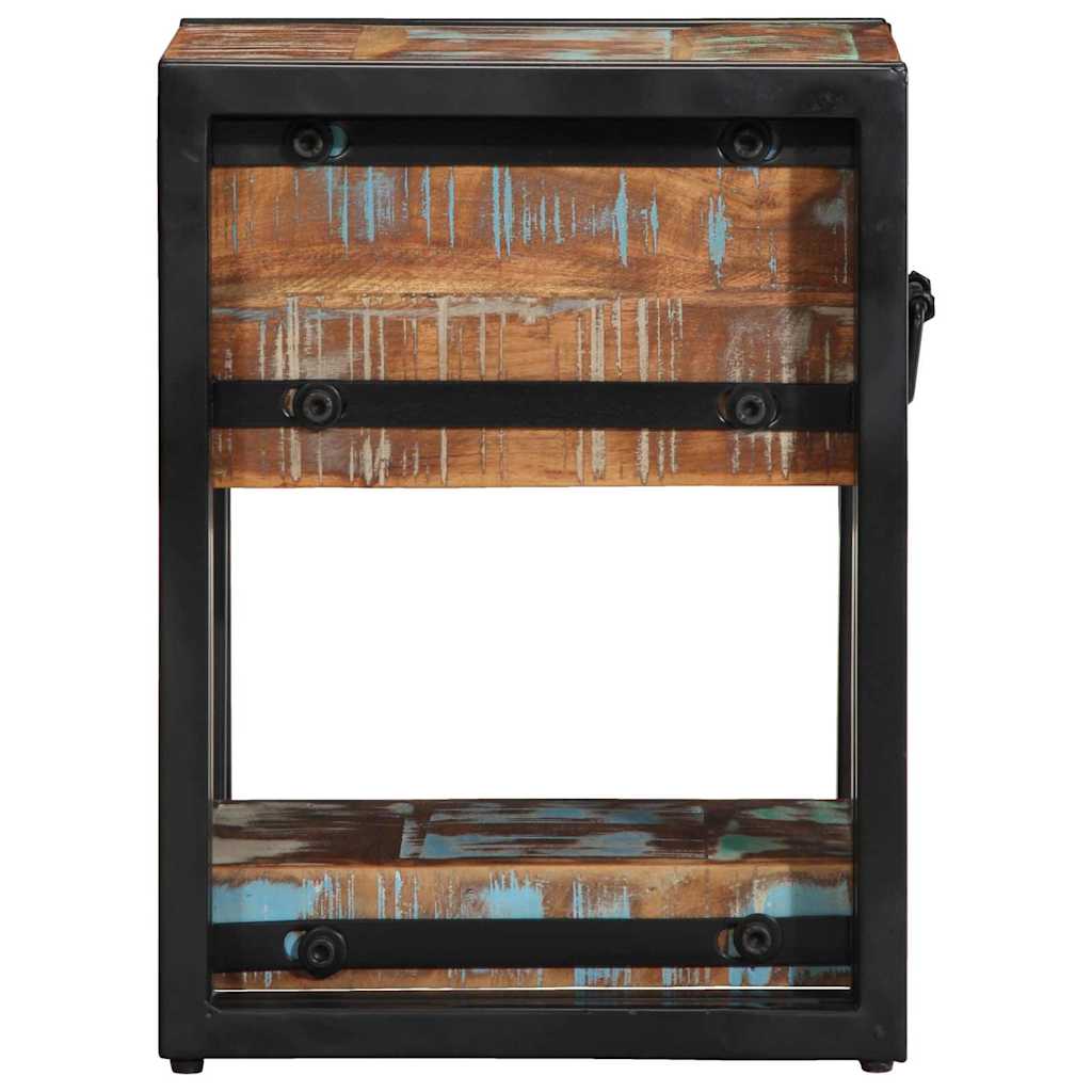 Nachttisch 40 x 35 x 50 cm Massives upgecyceltes Holz