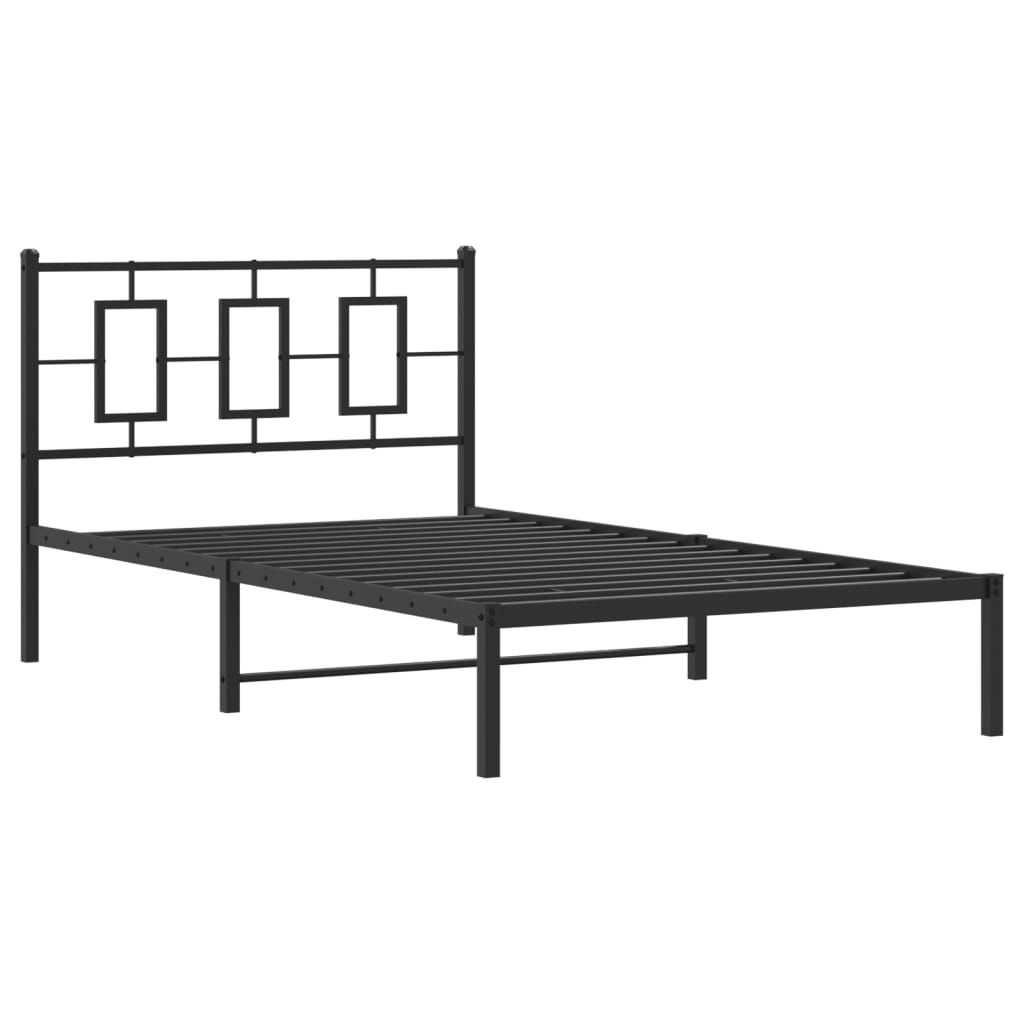 Bettgestell mit Kopf- und Fußteil Metall Weiß 180x200 cm