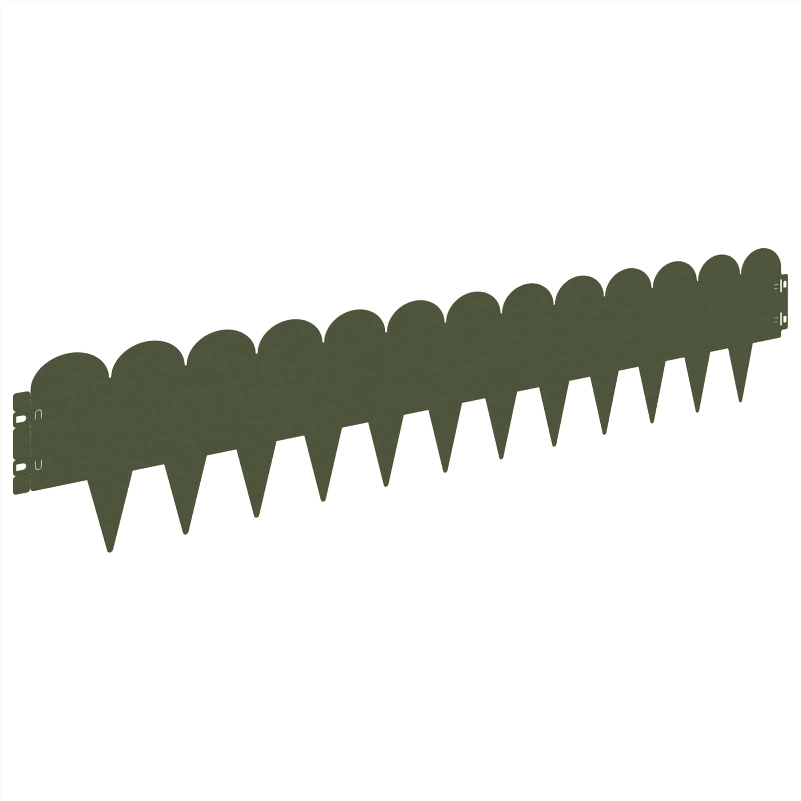 Raseneinfassung 10 pcs 103 x 15 cm Stahl Schwarz