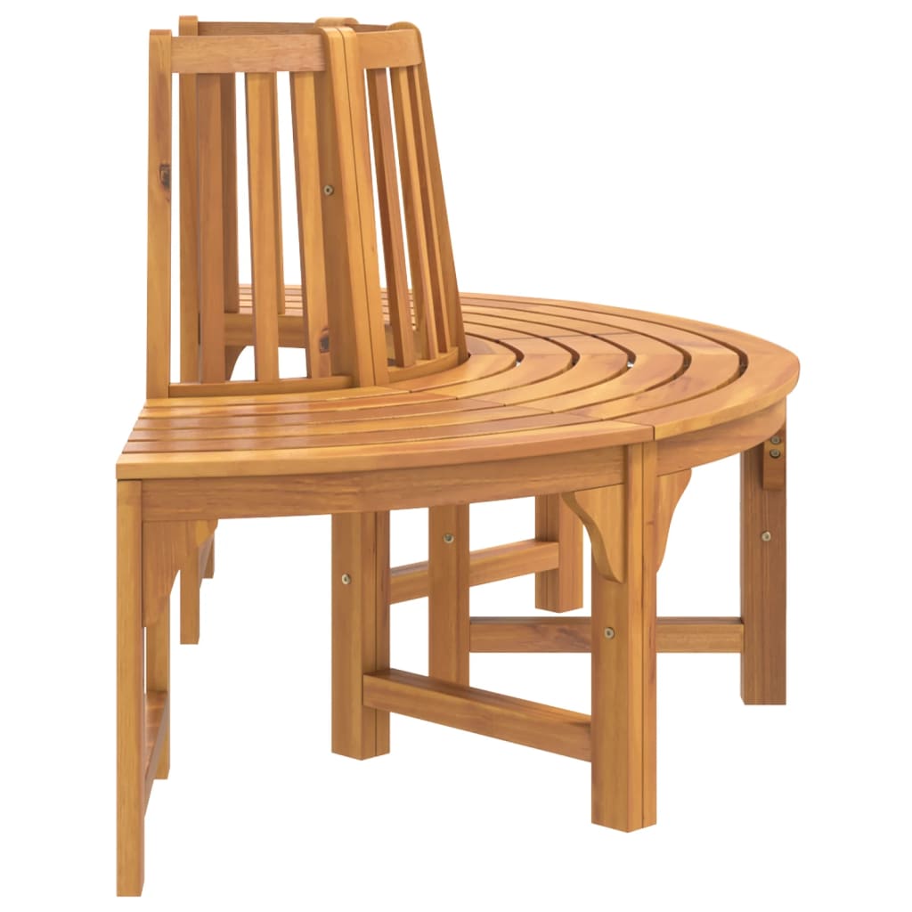 Baumbank Rund Ø208 cm Massivholz Eukalyptus