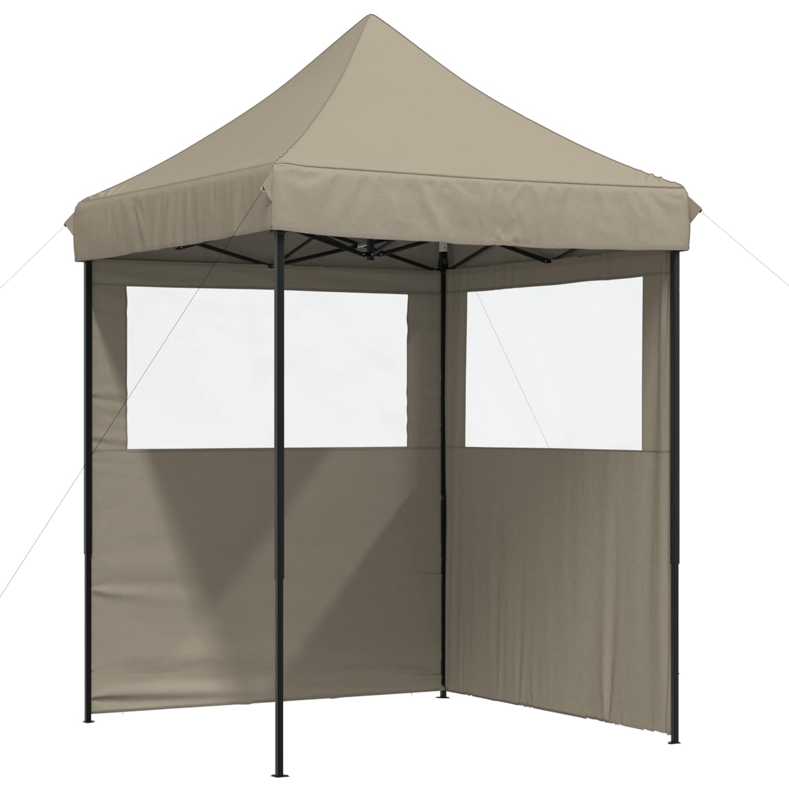 Partyzelt Faltbar Pop-Up Schwarz 200x200x306 cm