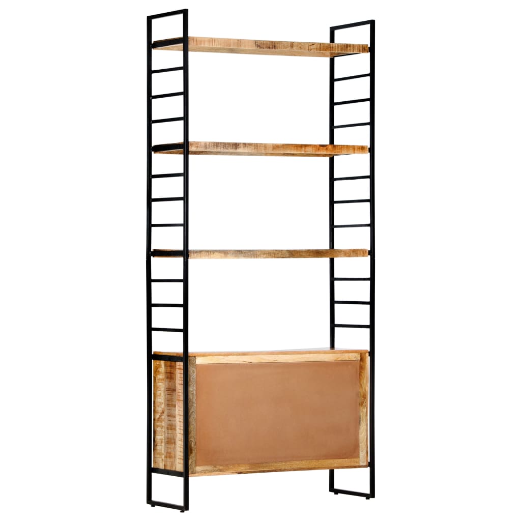 Bücherregal 4 Ebenen 80x30x180 cm Altholz Massiv