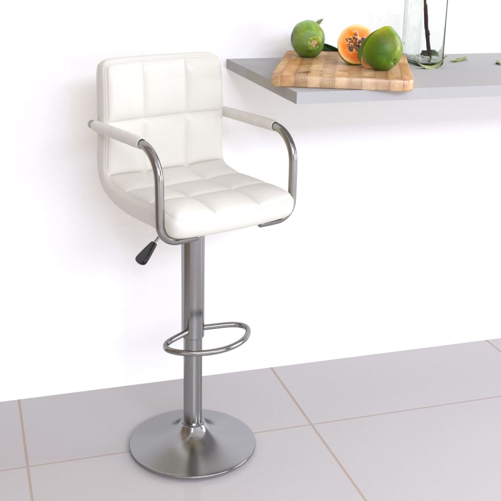 Barhocker 2 Stk. Rot Kunstleder