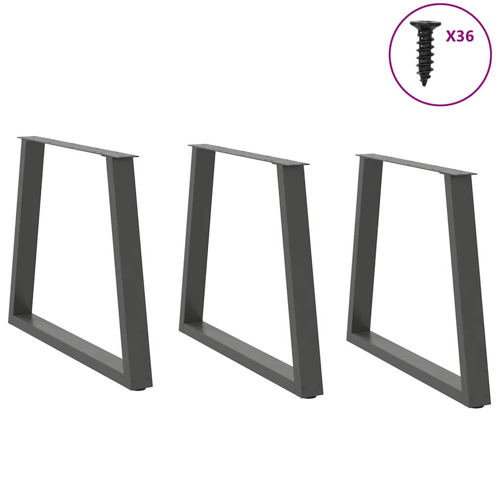 Couchtischbeine V-Form 2 Stück Schwarz 30x(30-31,3) cm Stahl