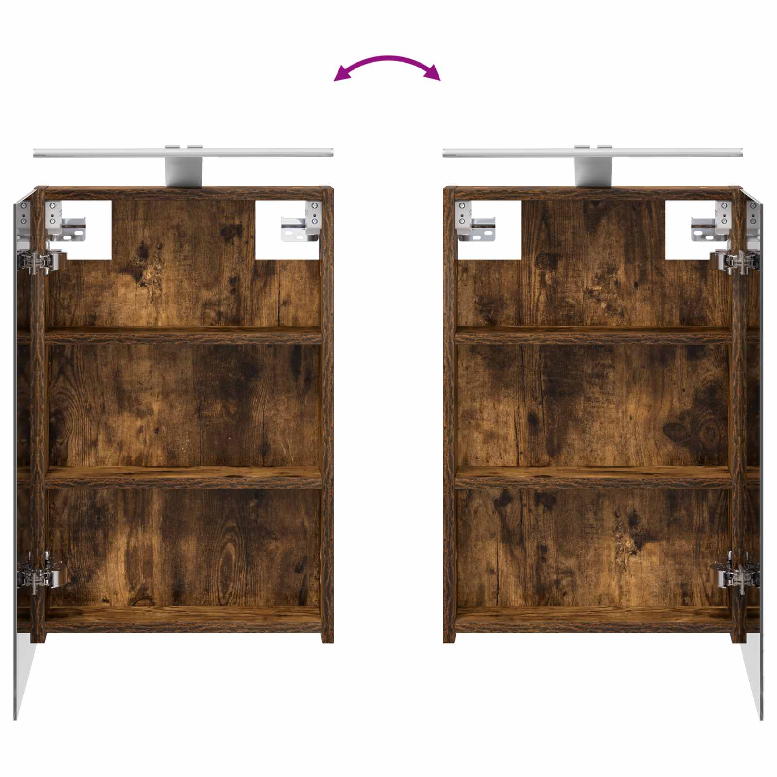 Badezimmerschrank-Set 3 pcs 80 x 10,5 x 50 cm Holzwerkstoff