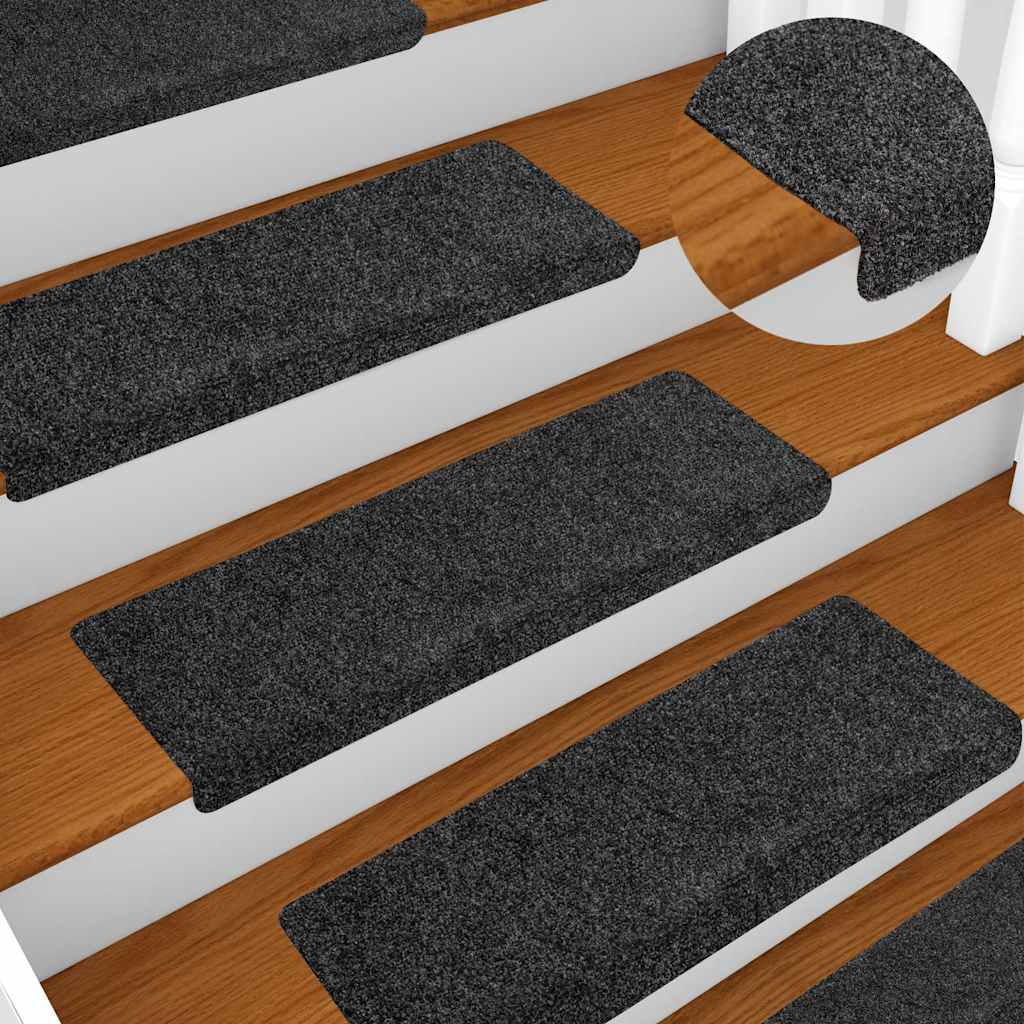 Stufenmatten Selbstklebend 15 Stk. 65x21x4 cm Hellbraun Rechteckiger Rand