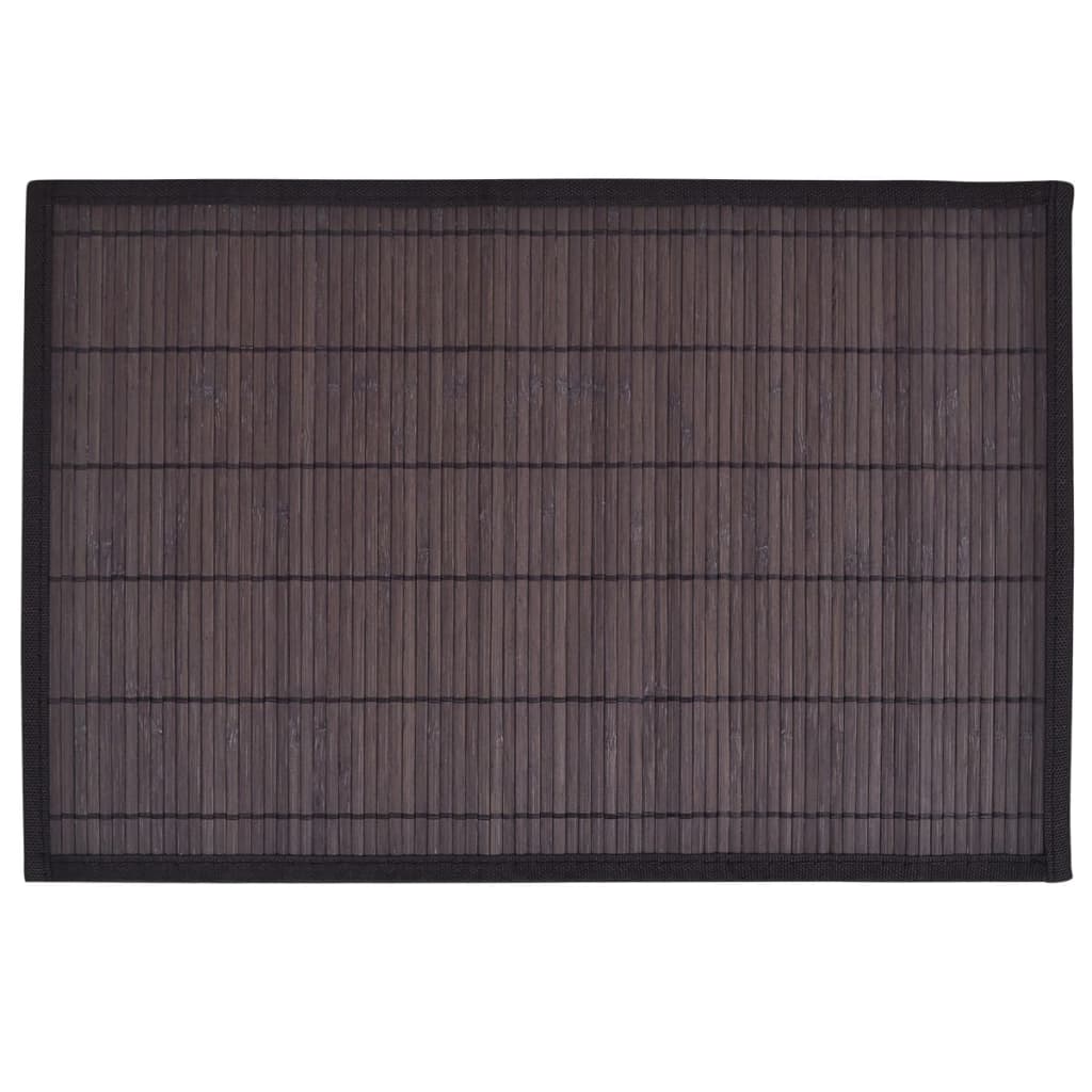 6 Bambus-Platzdeckchen 30 x 45 cm Natur