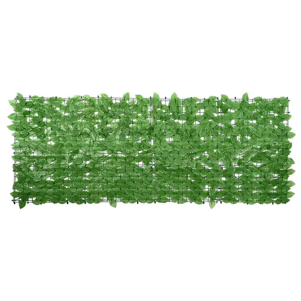 Balkon-Sichtschutz mit Dunkelgrünen Blättern 300x75 cm