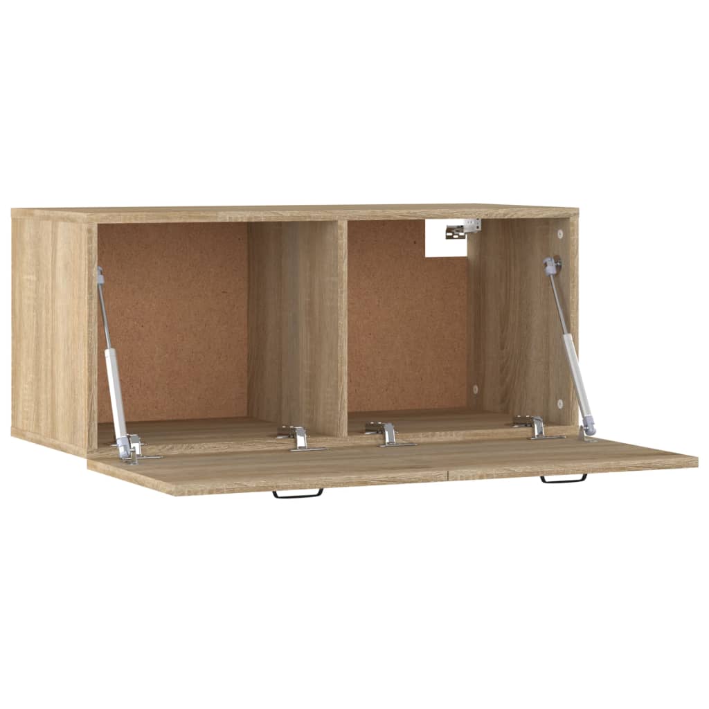 Wandschrank Weiß 80x36,5x35 cm Holzwerkstoff