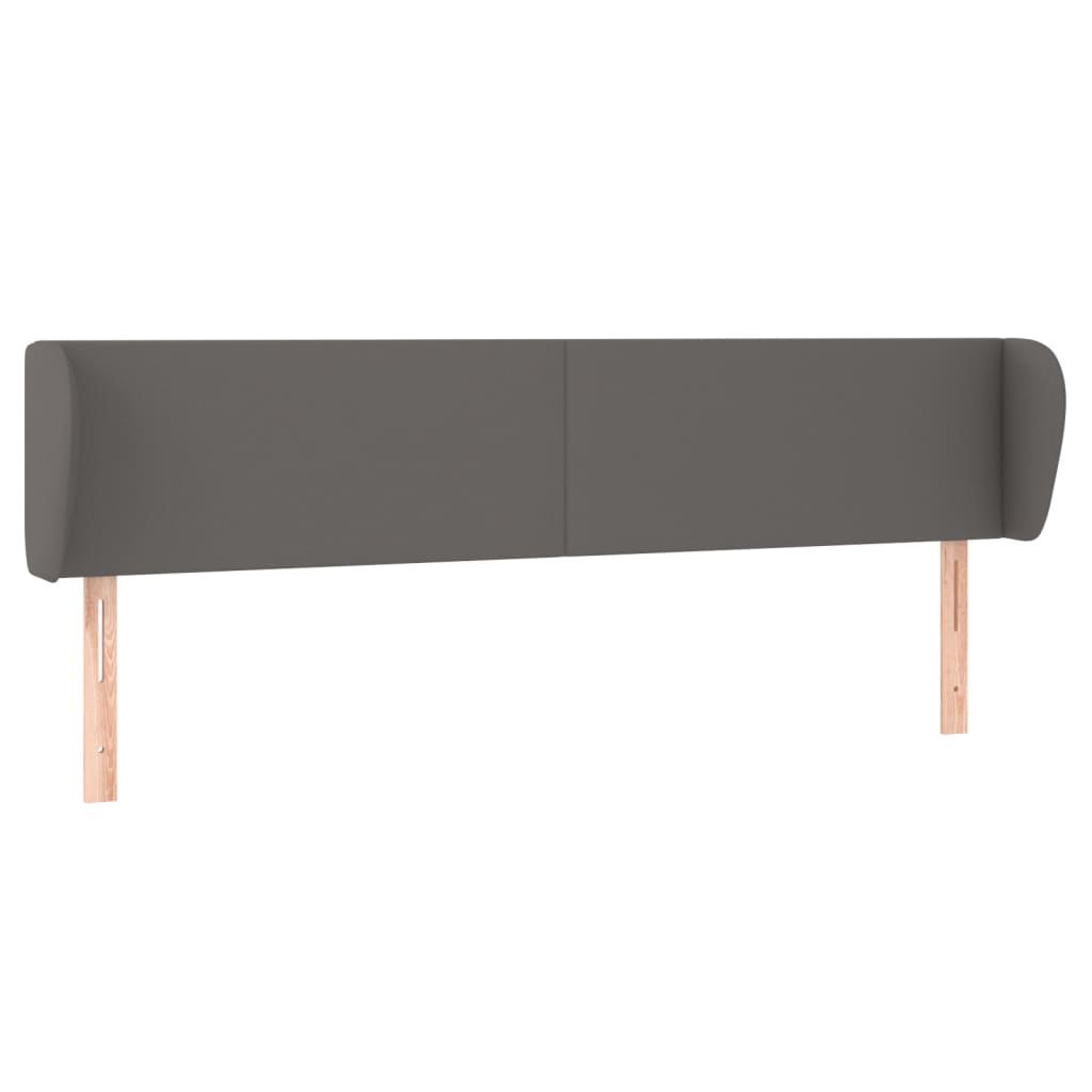 Kopfteil mit Ohren Creme 83x23x78/88 cm Kunstleder