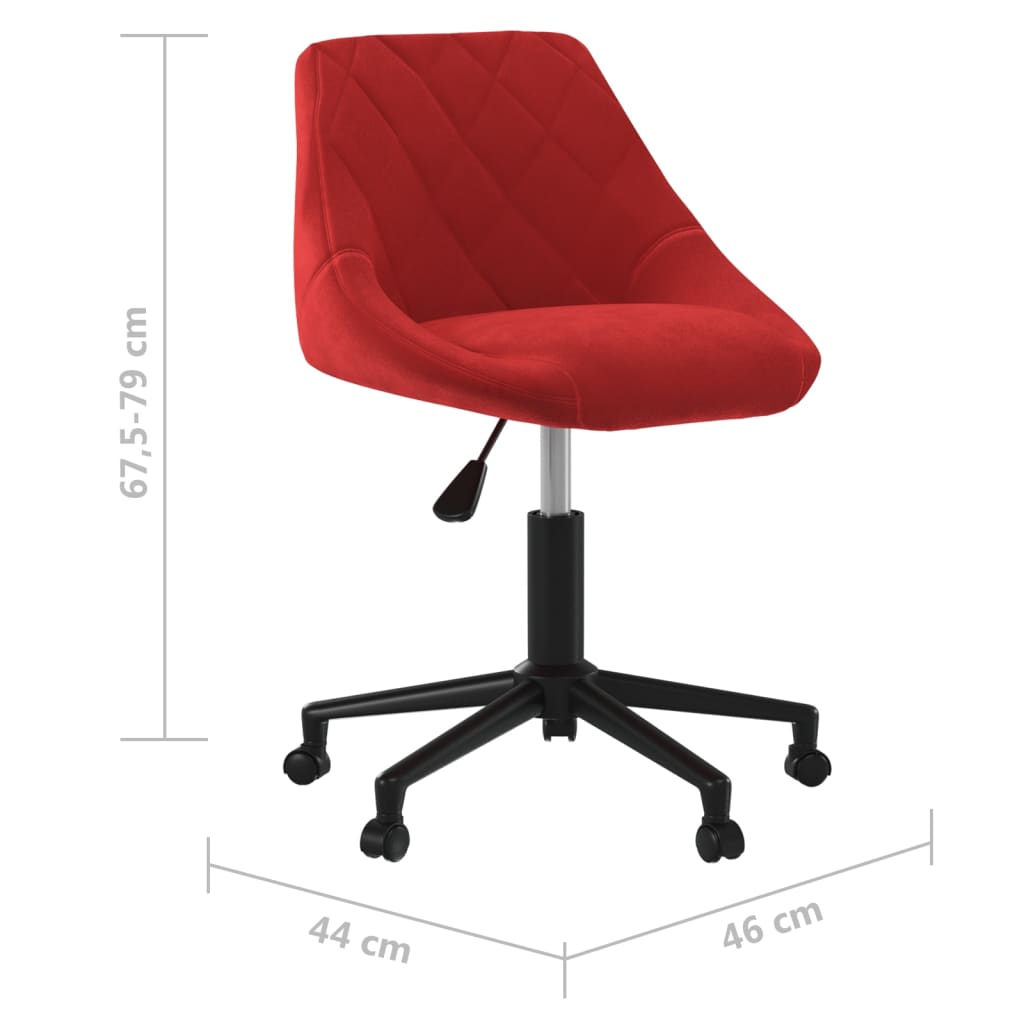 Bürostuhl Drehbar Creme Samt