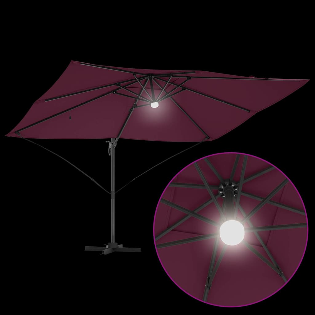 Sonnenschirm Sand 351 x 250 x 253 cm Polyester und Aluminium