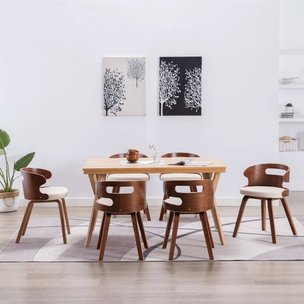 Esszimmerstühle 4 Stk. Braun Bugholz und Kunstleder