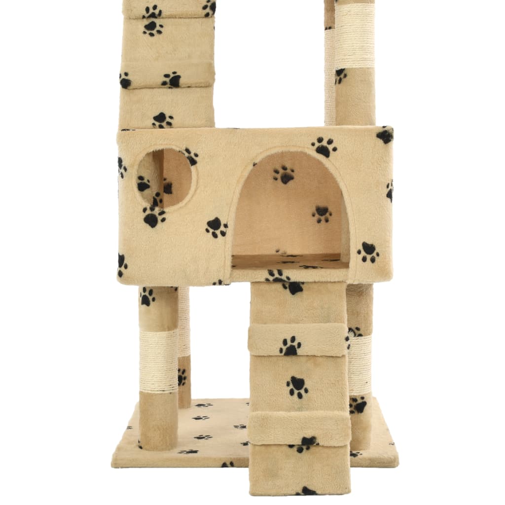 Katzen-Kratzbaum mit Sisal-Kratzsäulen 170 cm Grau