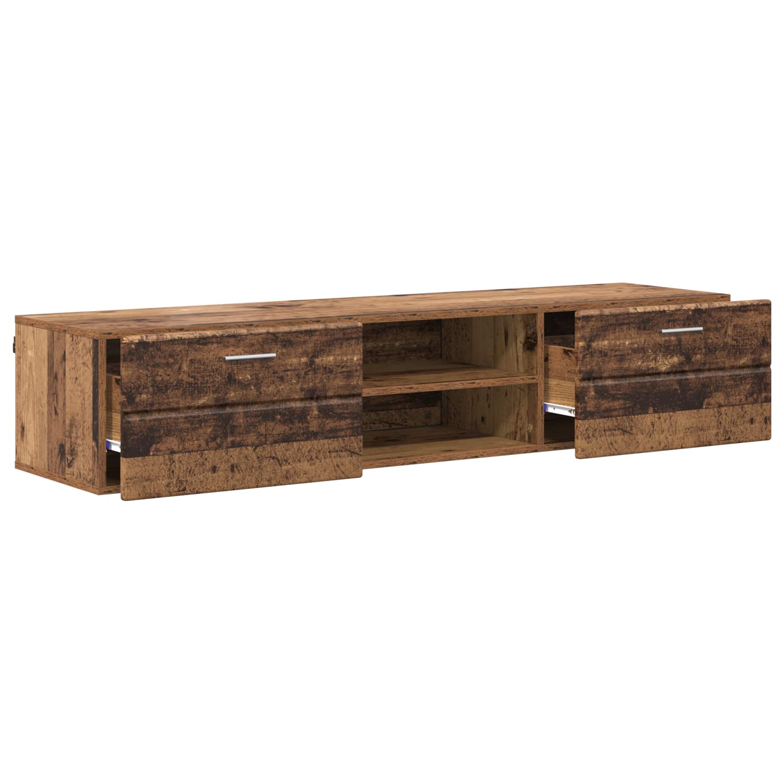 Highboard mit Regal FLORIN Weiß 60 x 35 x 182 cm Holzwerkstoff