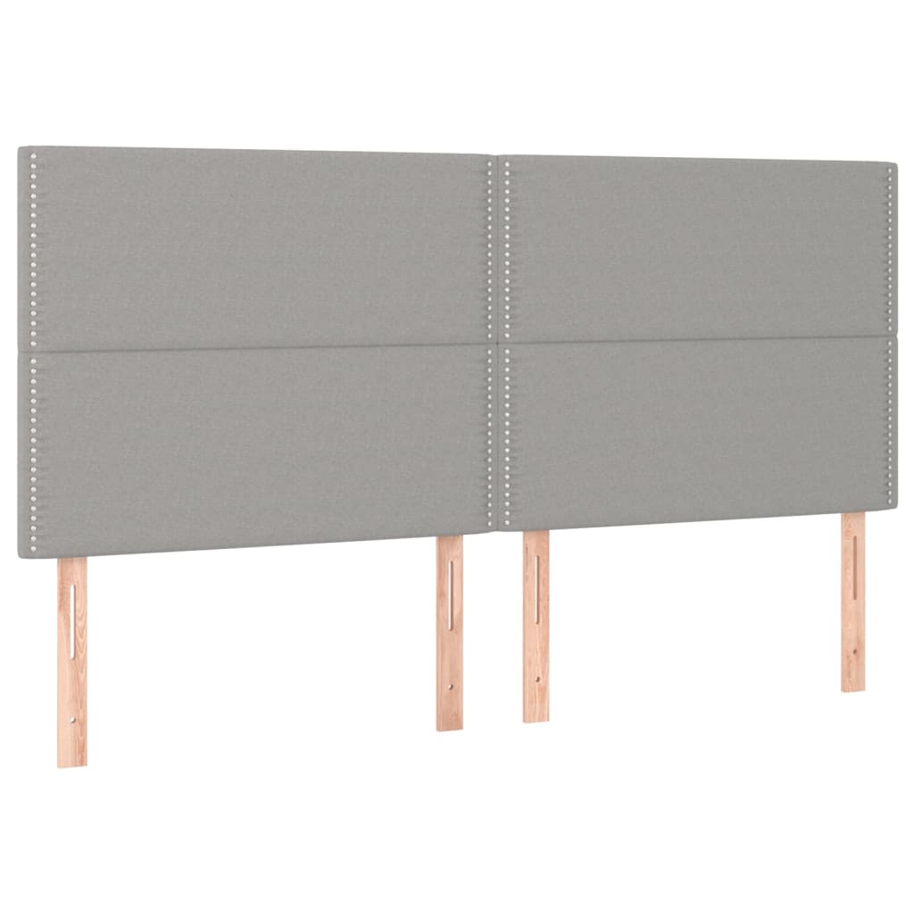 Kopfteil Dunkelgrau 80 x 5 x 118/128 cm Stoff