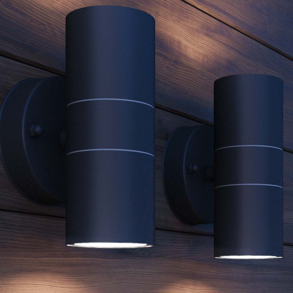 Outdoor LED-Wandleuchten 2 Stk. Edelstahl Abwärtsstrahlend