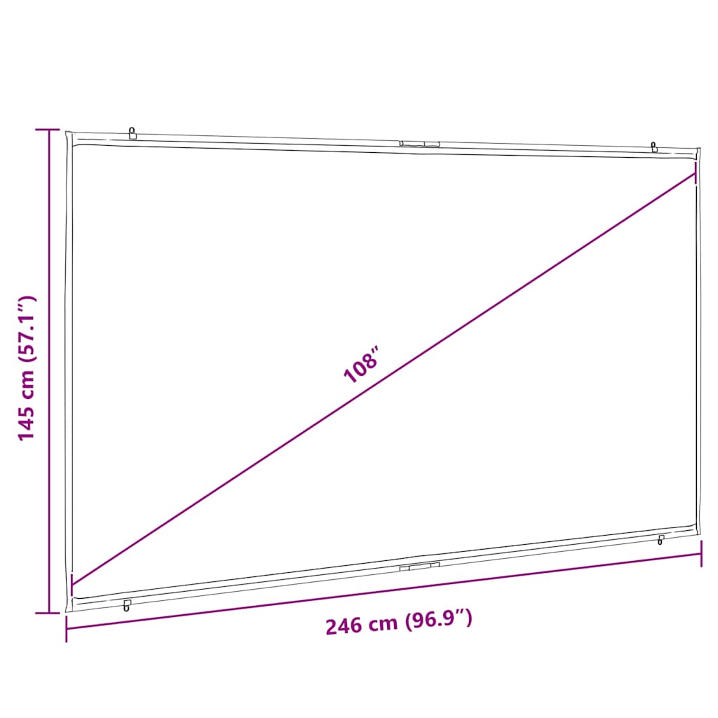 Beamer Leinwand Wandhängend 50 Zoll 4:3