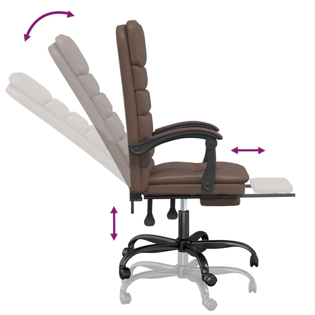 Bürostuhl mit Massagefunktion Schwarz Kunstleder
