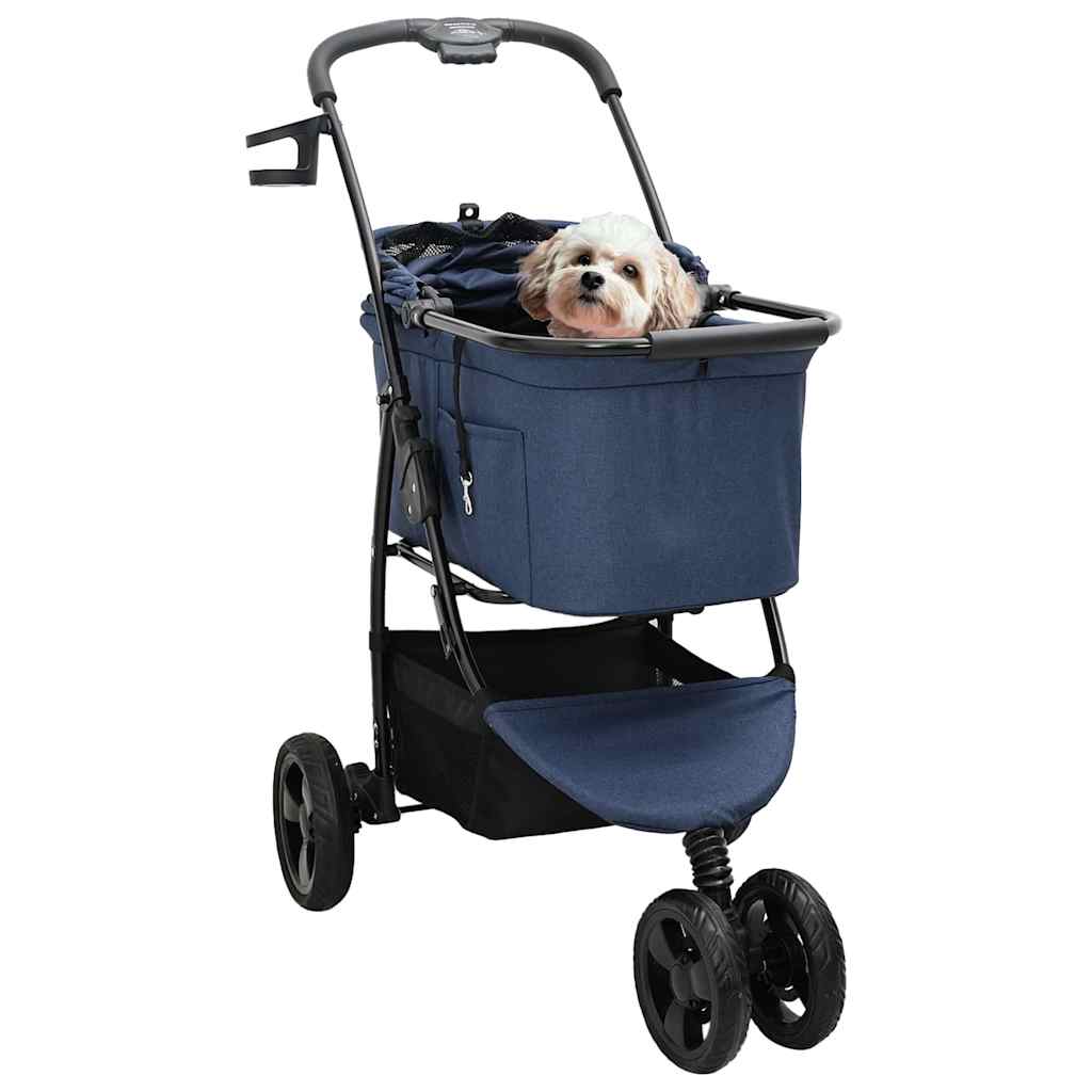 Faltbarer Haustierwagen Rosa 81 x 47 x 99 cm Polyester