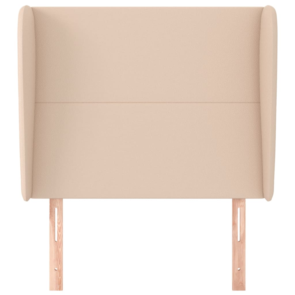 Kopfteil mit Ohren Creme 83x23x78/88 cm Kunstleder