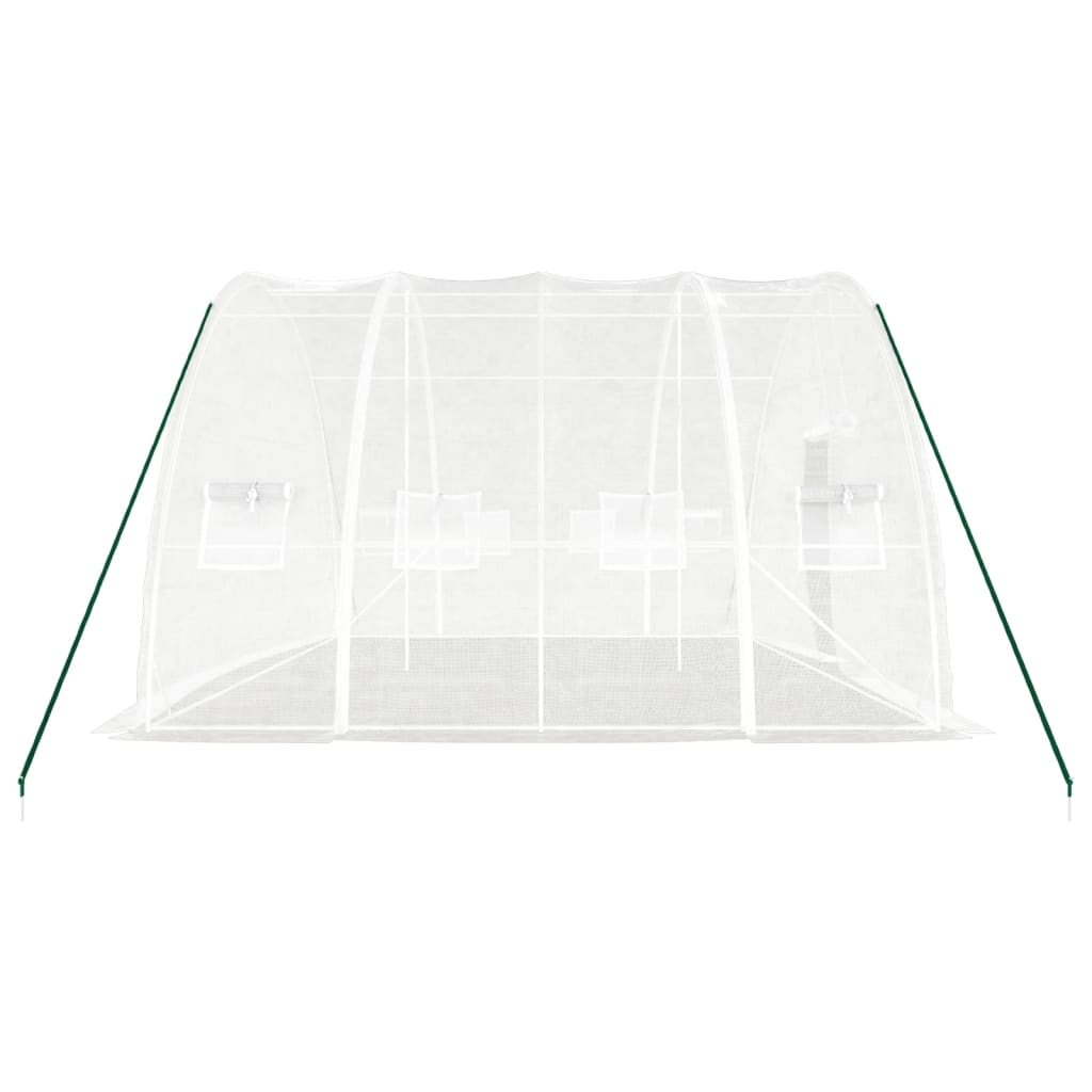 Gewächshaus mit Stahlrahmen Grün 24 m² 6x4x2,85 m
