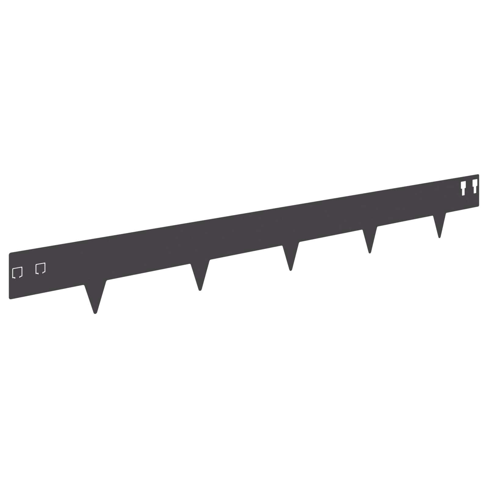 Raseneinfassung 10 pcs 100 x 12 cm Stahl Schwarz