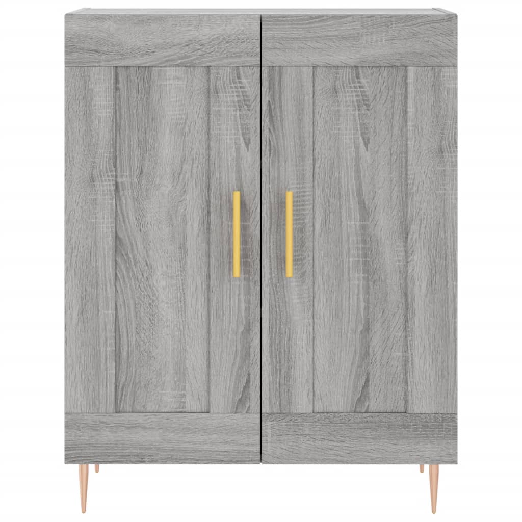 Highboard Hochglanz-Weiß 69,5x34x180 cm Holzwerkstoff