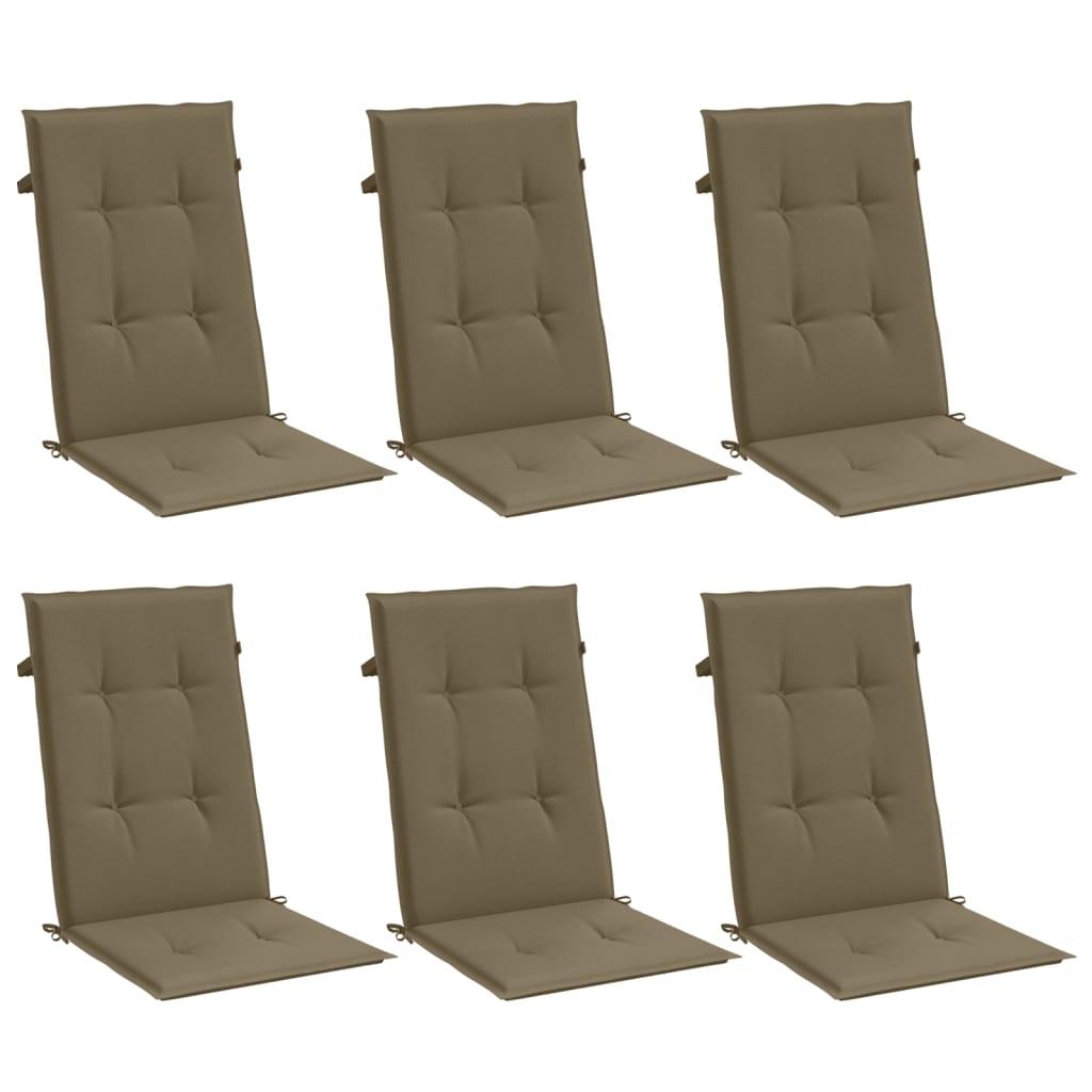 Hochlehner-Auflagen 2 Stk. Melange Anthrazit 120x50x7cm Stoff